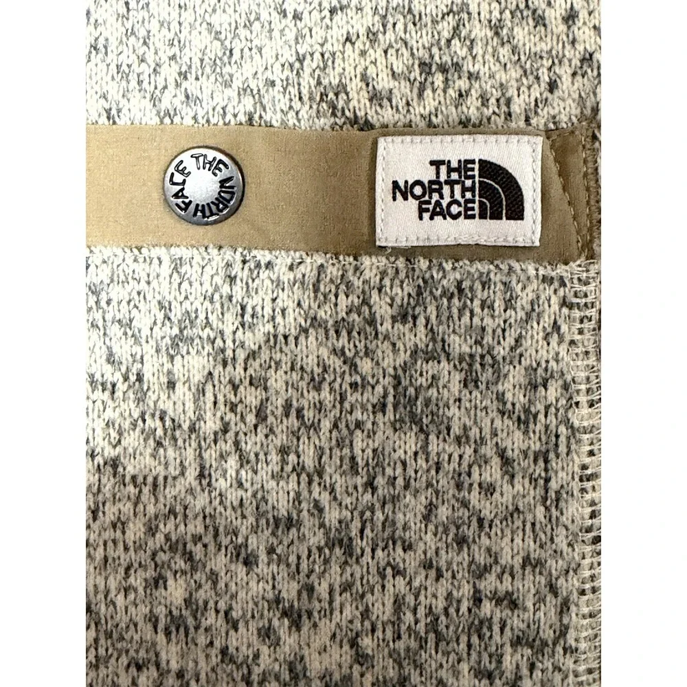 THE NORTH FACE Gordon Lyons Sweater Knit Fleece Vest Size XL Full Zip Sand/Tan